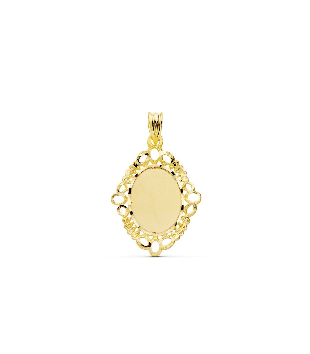 Cerco Calado Oval Oro 18 kilates 31 x 22 mm