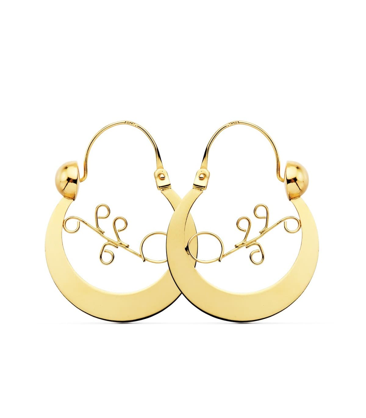 Boucles d'oreilles Créoles Or Jaune 18 K 26 MM