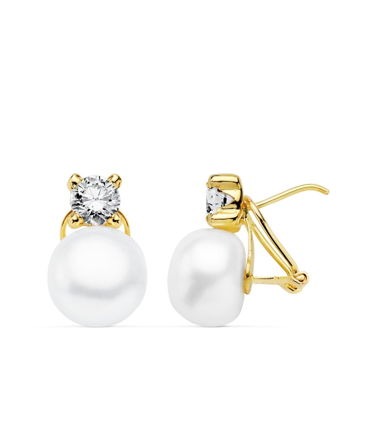 Pendientes Ariel Perlas Cultivadas Oro Amarillo 18 K 16 MM