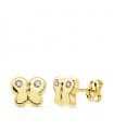 Pendientes Butterfly Oro Amarillo 18 K 7,5 MM