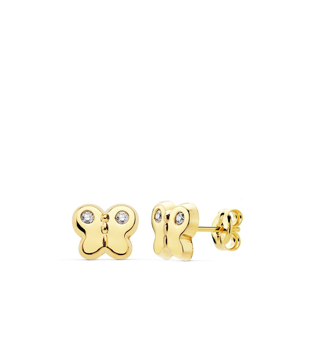Pendientes Butterfly Oro Amarillo 18 K 9 MM