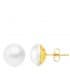 Damenohrringe mit japanischen Perlen aus 750er Gelbgold, Durchmesser 11,5 mm – Modell Ah Young | Schmuck für Damen.