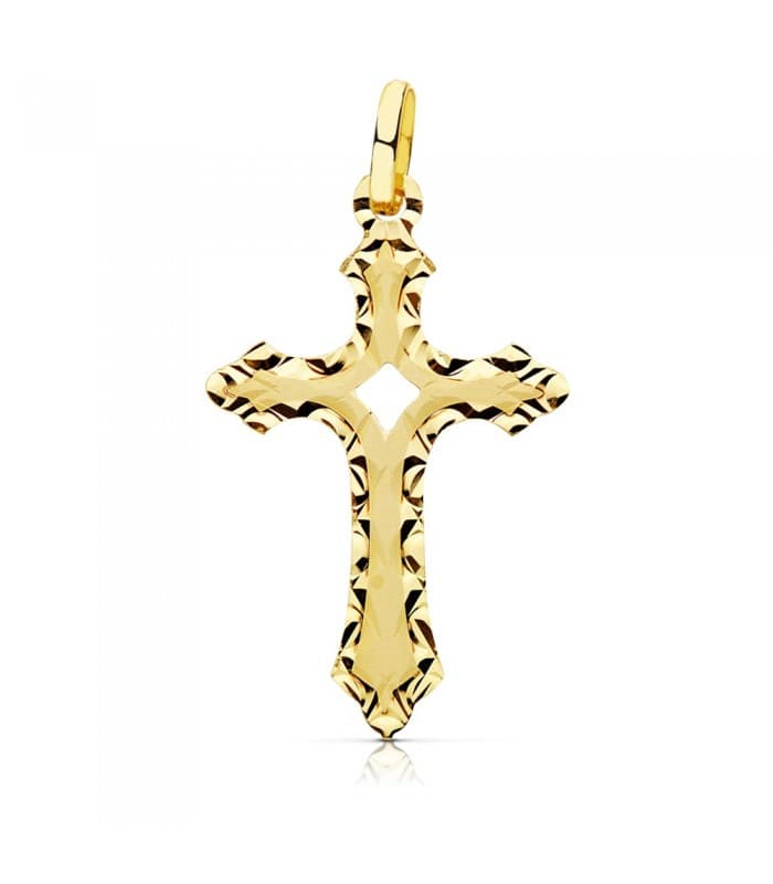 Gotisches Kreuz Damen - Anhänger Kreuz mit Jesus 750 Gold 16950