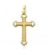 Gotisches Kreuz Damen 25 mm - Anhänger Kreuz mit Jesus 750 Gold 16952