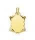 Placa Pergamino Liso Oro Amarillo 18 K 25 MM chapa colgante personalizado joya frase texto
