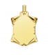 Plaque Parchemin Lisse Or Jaune 18 K 25 MM