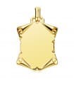 Placa Pergamino Liso Oro Amarillo 18 K 25 MM
