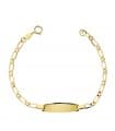 Bracciale targhetta bimbi Alternata Oro giallo 18kt