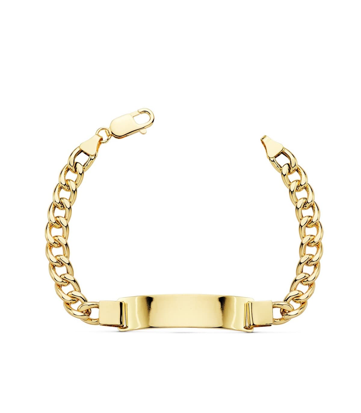 Esclava Varón Barbada Hueca Oro 18 K