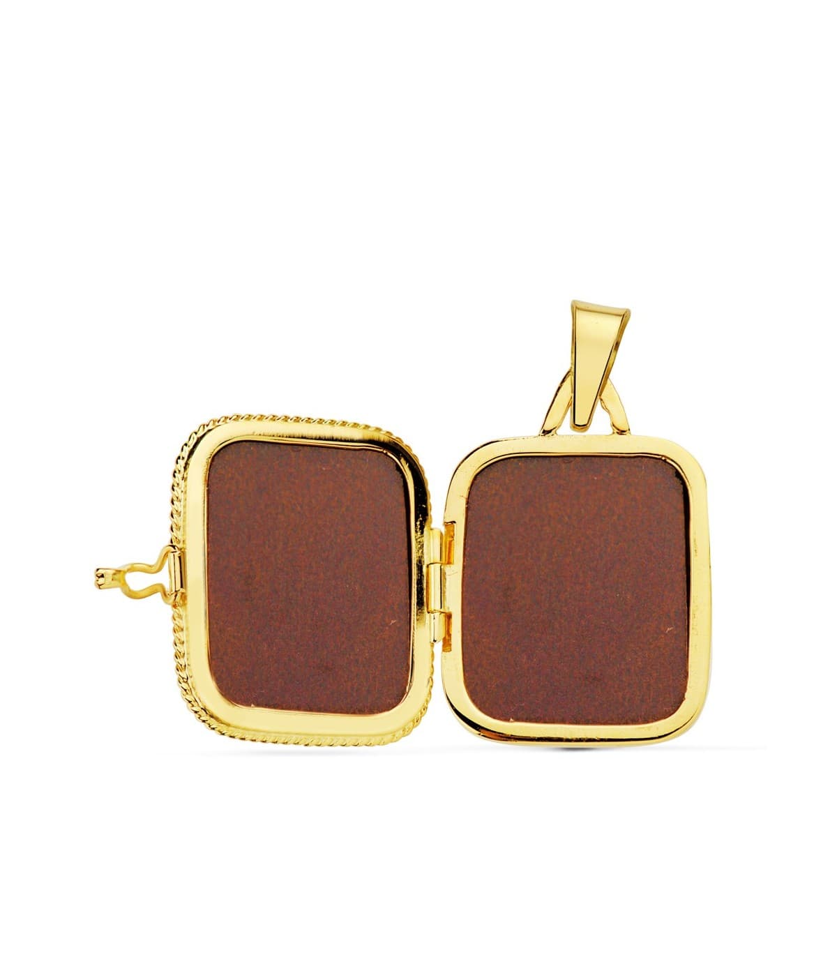 Pendentif Porte Photo Carré Or 18 K 21 MM