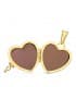 Pendentif cassolette en forme de cœur pour deux photos 18K | Colliers personnalisés femme