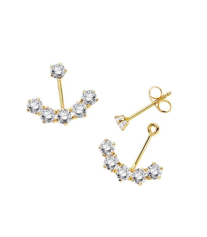 Ohrstecker Ear Jacket - Ear Cuff | Ohrringe Gold Damen aus 18 karat 18952