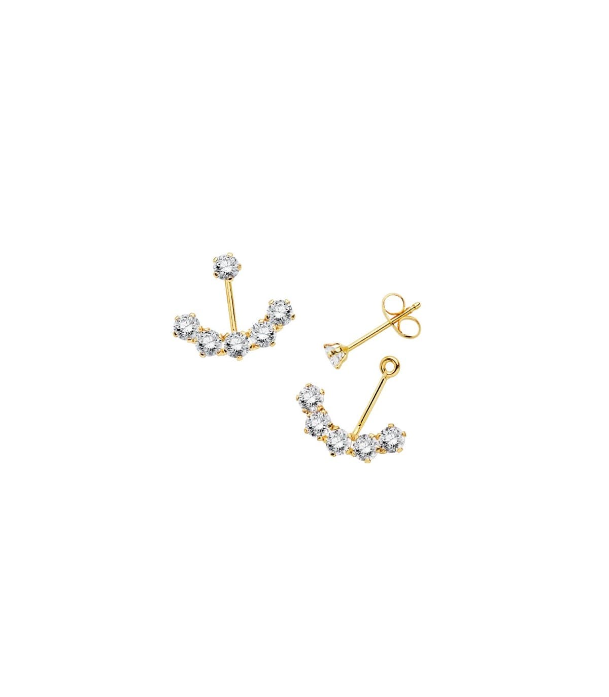 Ohrstecker Ear Jacket - Ear Cuff | Ohrringe Gold Damen aus 18 karat 18952