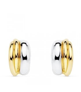 Orecchini Fascia Nymeria Oro bicolore 18 kt 14 mm