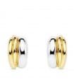Boucles d'oreilles Bandes Nymeria Or Bicolore 18 K 14 MM