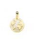 Ciondolo da donna in oro globo terrestre in madreperla, 13 mm, collana con mappa del mondo 18kt