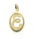 Pendentif Facetté Lettre E Or Jaune 18 K 18mm