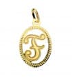 F-Initial Anhänger Gelbgold 18K 18mm