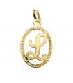L-Initial Anhänger Gelbgold 18K 18mm