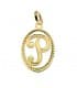 Colgante Tallado Letra P Oro Amarillo 18 K 18mm collar nombre mujer