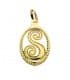 Colgante Tallado Letra S Oro amarillo 18 K 18mm collar nombre mujer