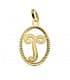 Ciondolo diamantato Lettera T oro giallo 18 Kt 18 mm