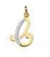 Ciondolo iniziale C oro giallo 18 Kt 17 mm, Gioielli online da donna.