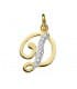 Pendentif Initiale D Or Jaune 18 K 13 mm