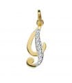 I-Initial Anhänger 750 Gold Zirkonia