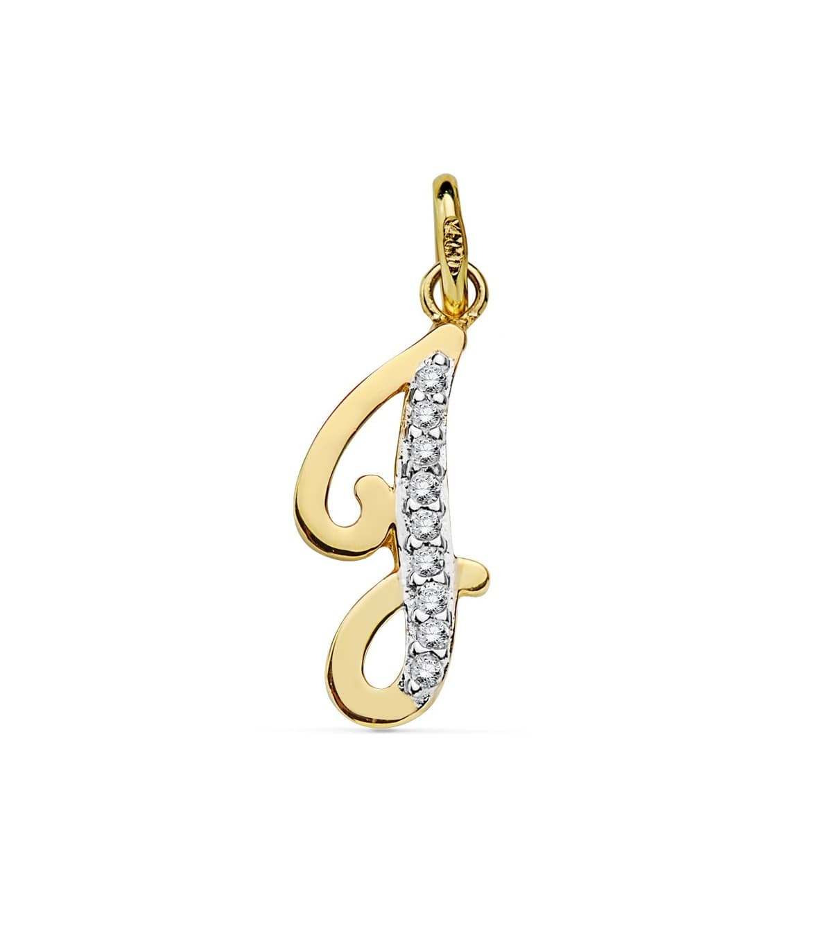 Colgante Inicial J Oro Amarillo 18 K 18 mm