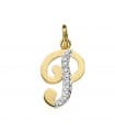 P-Initial Anhänger 750 Gold Zirkonia