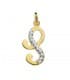 Pendentif Initiale S Or Jaune 18 K 18mm
