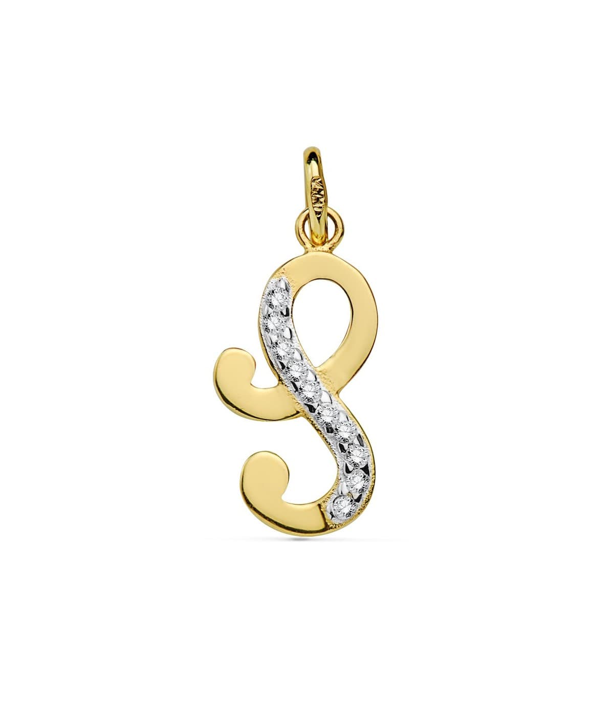 Pendentif Initiale S Or Jaune 18 K 18mm