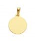 Médaille  enfant  et horloge ronde  or 9 carats