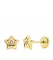 Orecchini da bambina Siri Stella oro giallo 18 Kt 6 mm