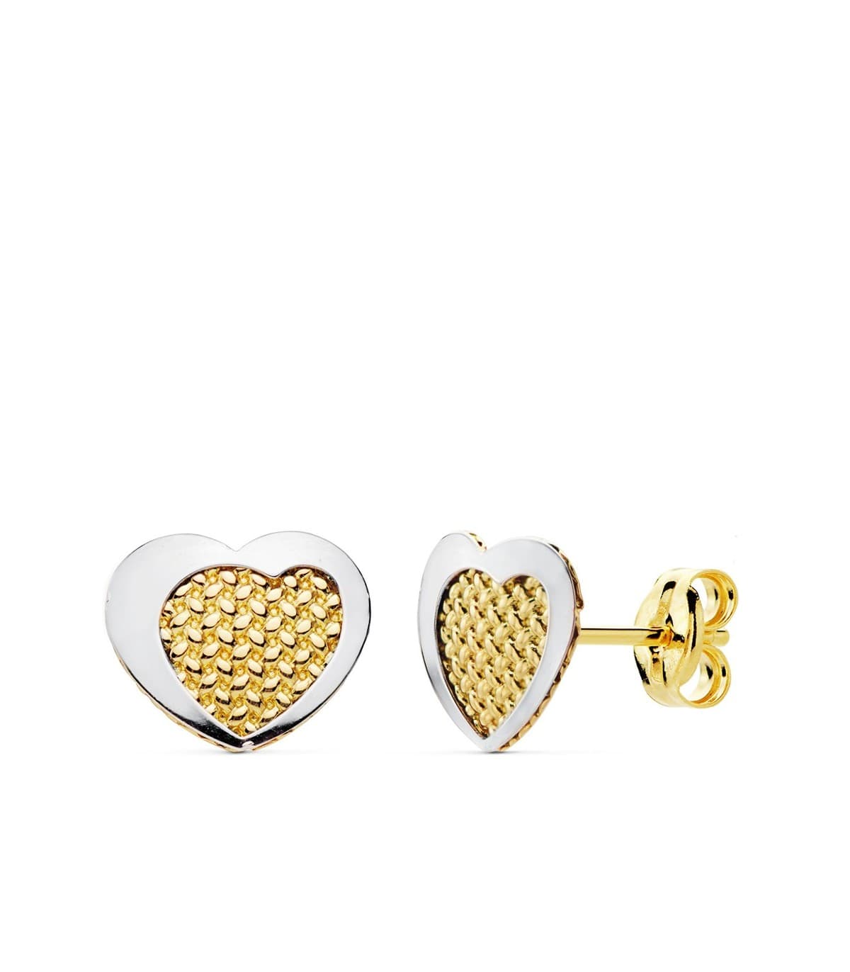 Pendientes Niña Corazón 18 K 8 MM