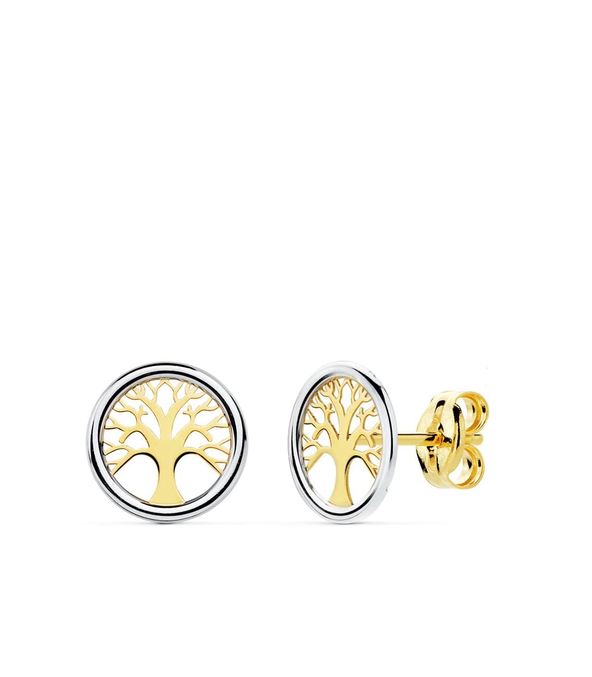 Boucles d'oreilles femme arbre de vie Or BI 18K