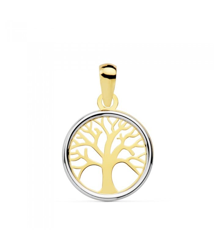 Pendentif femme arbre de vie Or BI 18K 12 mm