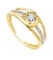 Sortija de mujer Oro Amarillo 18K Trenzado