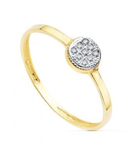 Ring mit Kreismotiv, 18K Gold und Zirkonia, Modell 19483 für Damen