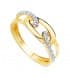 Sortija de mujer Oro Bicolor 18K Nudo Marinero anillo bandas