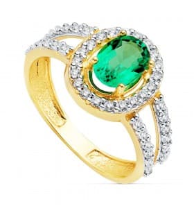 Smaragd Ring Gold 750 19332-es
