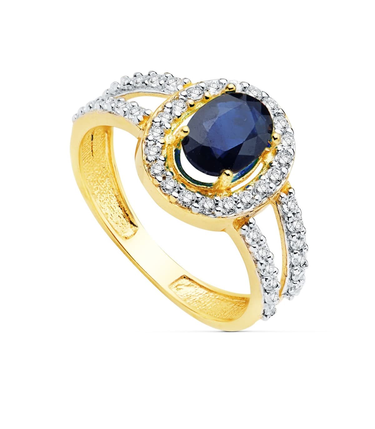 Bague Femme 2 Ors 18K Ginny Pierre Saphir