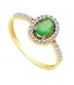 Damenring Gelb-/Weissgold 18K | Ginevra Smaragd
