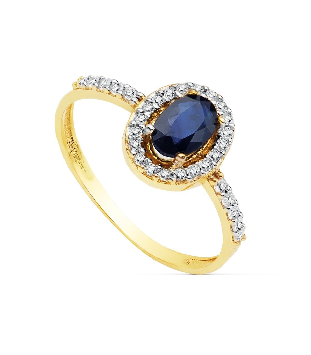 Bague Femme 2 Ors 18K Ginebra Pierre Saphir