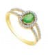 Bague Femme 2 Ors 18K Galya Pierre Émeraude