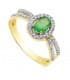 Bague Femme 2 Ors 18K Gianella Pierre Émeraude