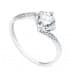 Solitaire Femme Or Blanc 18K Berna
