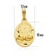 Médaille  enfant et horloge ovale or 9carats