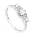Tresillo Mujer Oro Blanco 18K Gretha anillo de compromiso boda novia joyería calidad